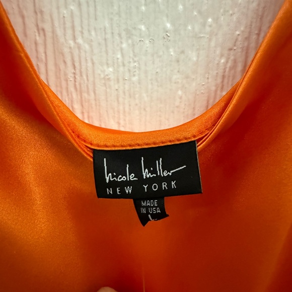 Nicole Miller New York Silky Too Beaded strap Sexy Going Out Blouse 90s inspired - Picture 4 of 8